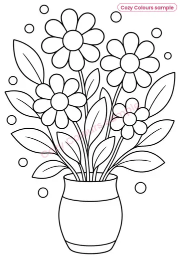 Sample page 2 from Cozy Colourful Worlds — An Autism-Inspired Colouring Book