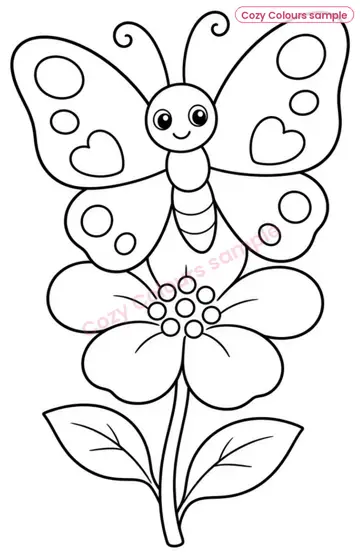 Sample page 3 from Cozy Colourful Worlds — An Autism-Inspired Colouring Book