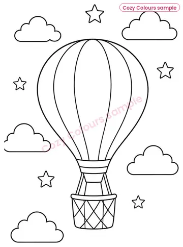 Sample page 5 from Cozy Colourful Worlds — An Autism-Inspired Colouring Book