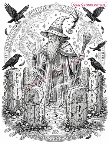 Sample page 5 from King Arthur — Adult Colouring Book