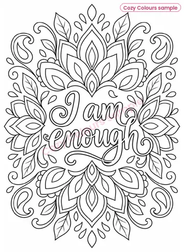 Sample page 1 from Mindfulness Colouring Book Ages 8 to 12