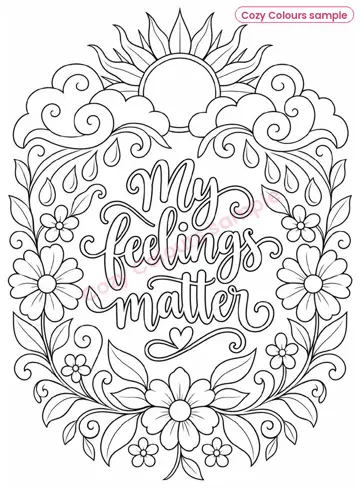 Sample page 5 from Mindfulness Colouring Book Ages 8 to 12