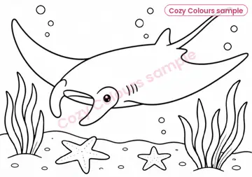 Sample page 2 from Underwater Animals Colouring Book